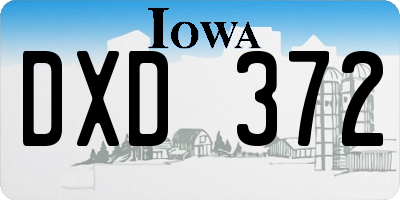 IA license plate DXD372