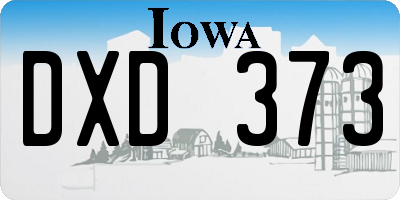 IA license plate DXD373