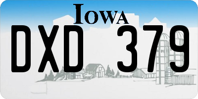 IA license plate DXD379
