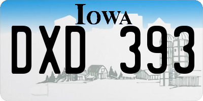IA license plate DXD393