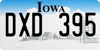 IA license plate DXD395