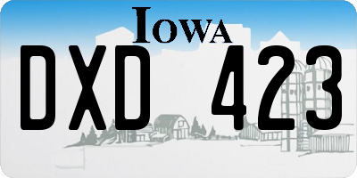 IA license plate DXD423