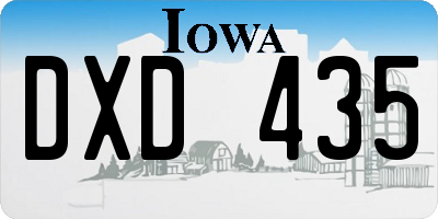 IA license plate DXD435