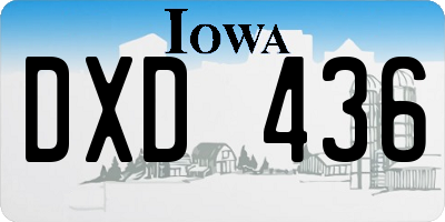 IA license plate DXD436
