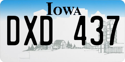 IA license plate DXD437