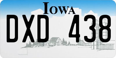 IA license plate DXD438