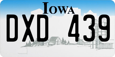 IA license plate DXD439