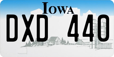 IA license plate DXD440