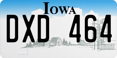 IA license plate DXD464
