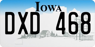 IA license plate DXD468