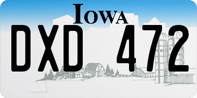 IA license plate DXD472