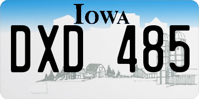 IA license plate DXD485
