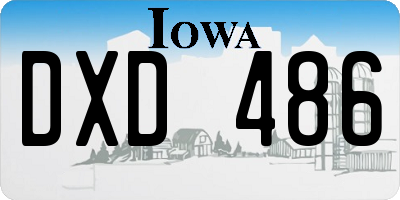 IA license plate DXD486
