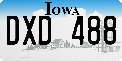 IA license plate DXD488