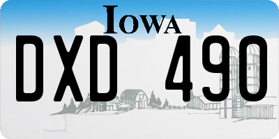 IA license plate DXD490