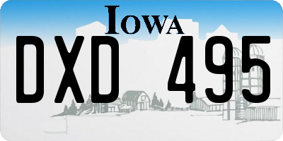 IA license plate DXD495
