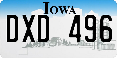 IA license plate DXD496