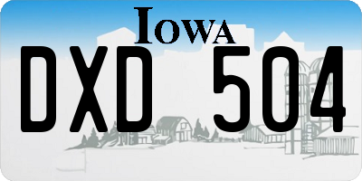 IA license plate DXD504
