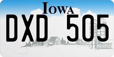 IA license plate DXD505