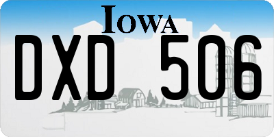 IA license plate DXD506