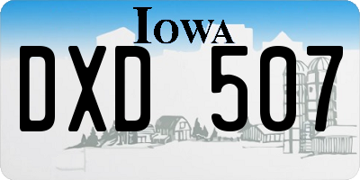 IA license plate DXD507