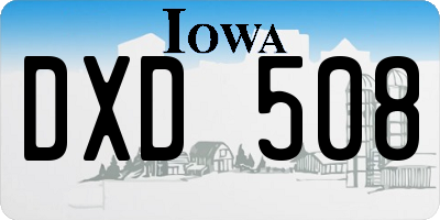 IA license plate DXD508