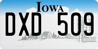 IA license plate DXD509
