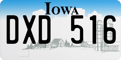 IA license plate DXD516