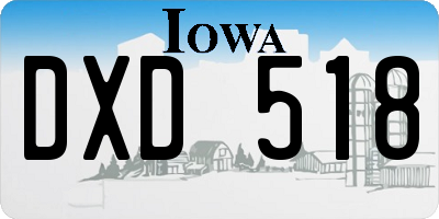 IA license plate DXD518