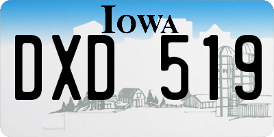 IA license plate DXD519