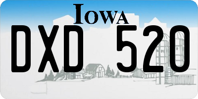 IA license plate DXD520