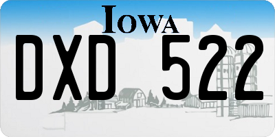 IA license plate DXD522