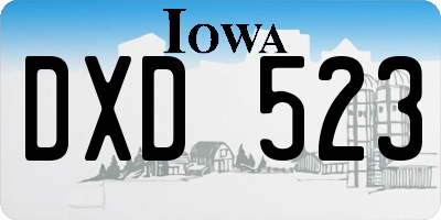 IA license plate DXD523