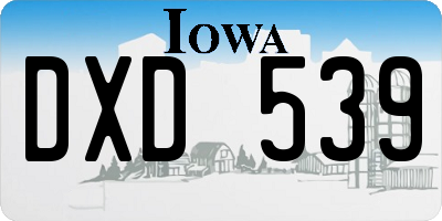 IA license plate DXD539