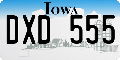 IA license plate DXD555