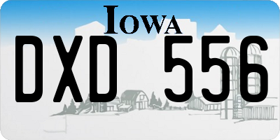 IA license plate DXD556