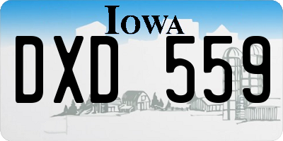 IA license plate DXD559