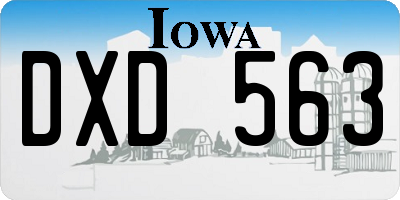 IA license plate DXD563