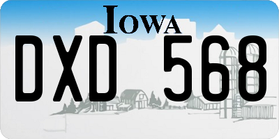 IA license plate DXD568
