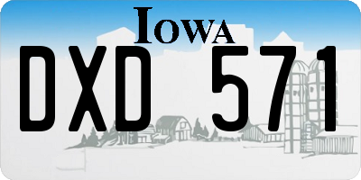 IA license plate DXD571