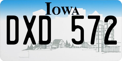 IA license plate DXD572