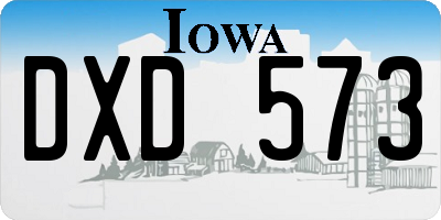 IA license plate DXD573