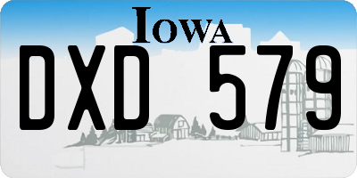 IA license plate DXD579