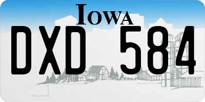 IA license plate DXD584