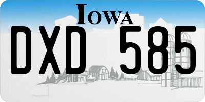 IA license plate DXD585