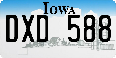 IA license plate DXD588