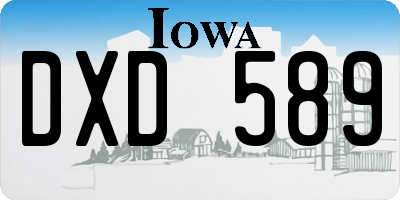 IA license plate DXD589
