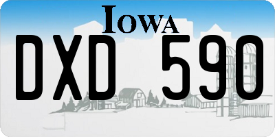 IA license plate DXD590