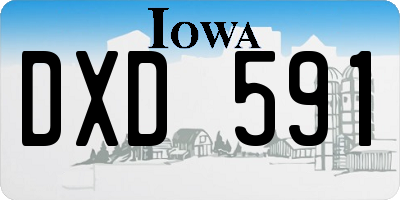 IA license plate DXD591