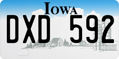 IA license plate DXD592